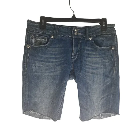 Miss Me Embellished Low Rise Jean Short - Picture 2 of 10